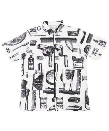 Minkissy Barber Jacket Hair Salon Stylist Hairdresser Grooming Smock Vest Shirt Uniform Work Clothes for Women Men