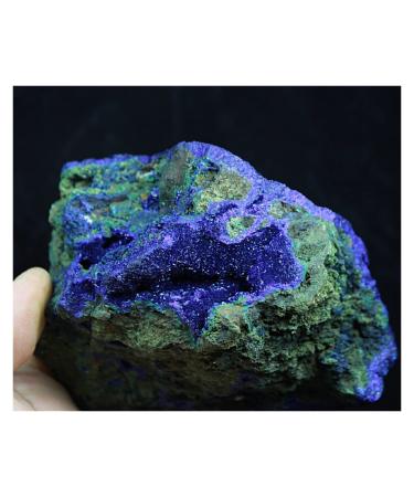 Room Decoration Natural Crystal Rough Natural Rare Glittering Azurite Malachite Geode Specimen Home Decorative Decoration (Size : 700-750g)