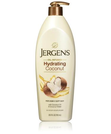 Jergens Hydrating Coconut Body Moisturizer Infused with Coconut Oil Dermatologist Tested Hand and Body Lotion for Dry Skin 26.5 Oz (Pack of 2) - Buy Online on GoSupps.com