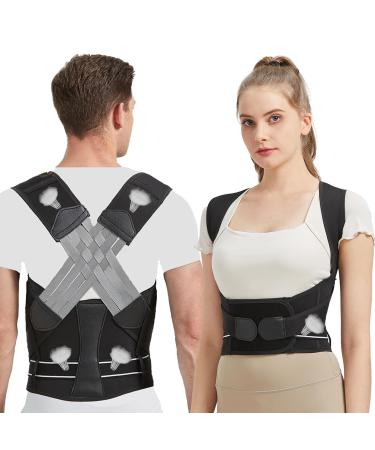 Douxia of adjustable back keeping belts posture correction for women and men breathable back bandage for posture correction back bandage complete for spine shoulder (size: xl)