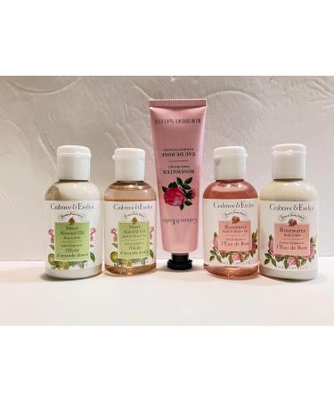 Crabtree & Evelyn Rosewater Sweet Almond Travel Set | Luxury Travel Skincare | International Shipping Available - Buy Online on GoSupps.com