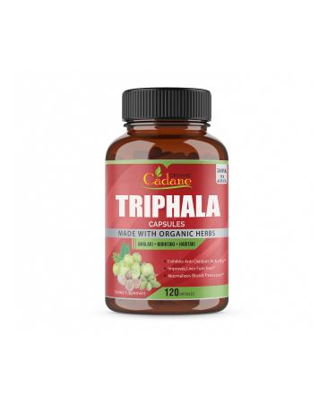 Organic Triphala (3 Fruit Powders) Capsules 3000mg, 120 Veggie Capsules | Improves Digestion, Colon Cleansing, Maintain Normal Regularity | Supports Immune System Supplements