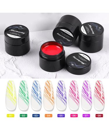 8 Colors Glowing Spider Gel with Neon Fluorescent Effect Soak-Off Uv LED Painting Gel Nail Design Gel - Buy Online on GoSupps.com