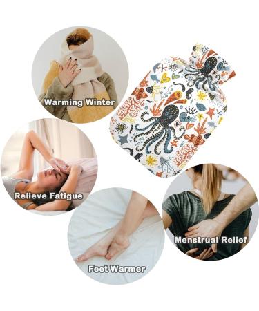 NAANLE Cartoon Octopus Hot Water Bottle - 2L Transparent for Warm & Cold Therapy Ideal for Pain Relief | International Shipping Available - Buy Online on GoSupps.com