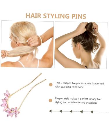 Healeved U-shaped Card Issuance Rhinestone Hair Pins Wedding Headpiece Chignon Pin Bridal Hair Accessories Hair Styling Pins Hair Barrettes Hair Decorations for Women Rhinestones - Buy Online on GoSupps.com