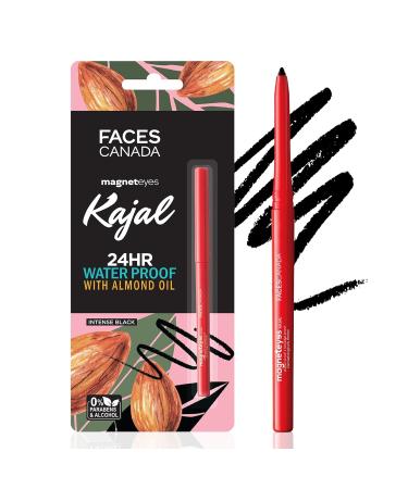 Magneteyes Ka jal - Black 0.35g | Long Stay | One Stroke Smooth Glide | Waterproof Smudgeproof & Fadeproof | Deep Matte Finish | Enriched With Almond Oil & Vitamin E