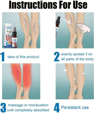 Xirujnfd Vein Healing Spray - Effective Varicose Veins Treatment for Legs | Improve Blood Circulation (1PCS) - Buy Online on GoSupps.com