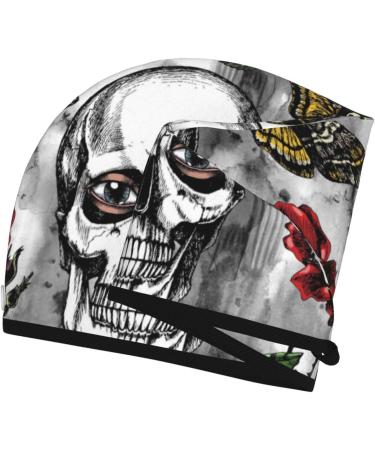 Skulls Roses Microfiber Hair Towel Wrap - Super Absorbent Quick Dry Hair Cap for Women with Long Curly & Thick Hair - Buy Online on GoSupps.com