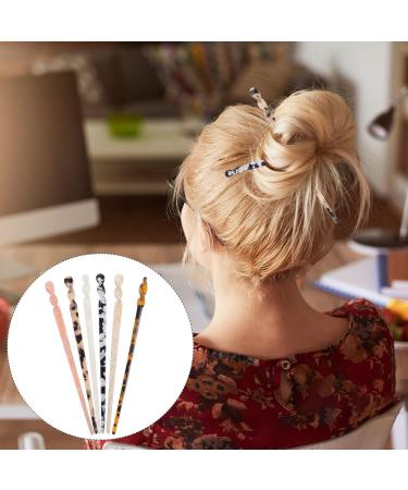 Lurrose Vintage Acetate Hairpins - Retro Tortoise Chopsticks for Women & Girls - 6 Piece Chinese Hairpin Set for Stylish Buns & Hairstyles - Buy Online on GoSupps.com
