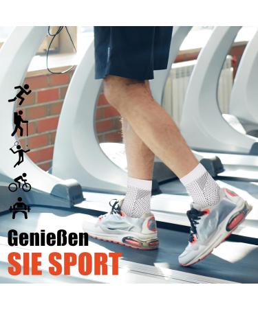 Putuo Neuropathy Socks | Plantar Fasciitis & Arthritis Compression Ankle Bandage - Orthopedic Support for Men & Women (S/M 4 Pairs White & Black) - Buy Online on GoSupps.com