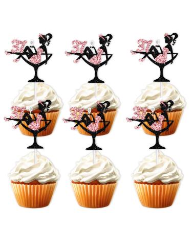 S-Girl-37 Ice Cream Fruit Dessert Cupcake Topper Colorful Glitter Happy Birthday Sensory Pop Game Theme Decor Supplies Baby Shower Boys Girls Birthday Party Decorations
