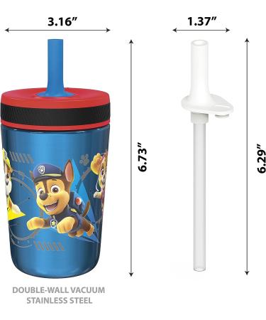 Zak Designs PAW Patrol Kelso Tumbler Set - 15 fl oz 3 Piece Bundle for Kids - Leak-Proof Lid with Straw - Plastic and Stainless Steel Cups with Sipper - Paw Patrol Theme - Buy Online on GoSupps.com