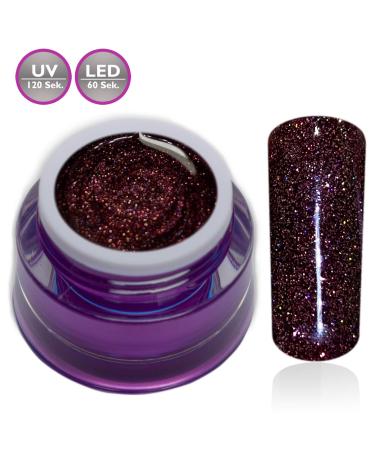Premium Color Gel Glitter Gel No. 170 - Red Brown Autumn UV Nail Gel (5ml) - Long-lasting & Perfect for Fall Nail Art - Buy Online on GoSupps.com