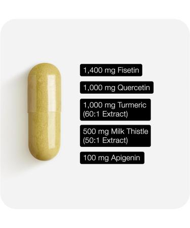 Fisetin Supplement Senolytic Supplement Ultra High Potency 4,000mg with Quercetin Curcumin 97% Apigenin & Milk Thistle High Strength Blend Third-Party Lab Tested 6 Month Supply - Buy Online on GoSupps.com