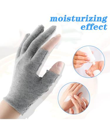 Dimeho 6 Pairs Moisturizing Cotton Gloves Touchscreen Overnight Sleeping Gloves Lightweight Nighttime Lotion Gloves for Bedtime Dry Hand Therapy Sensitive Irritated Skin SPA(Black White Grey) - Buy Online on GoSupps.com