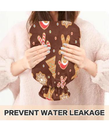 KCLDECI 2L Gingerbread Man Hot Water Bottle with Lid | Foot Warmer & Pain Relief | Hot & Cold Therapy - Buy Online on GoSupps.com