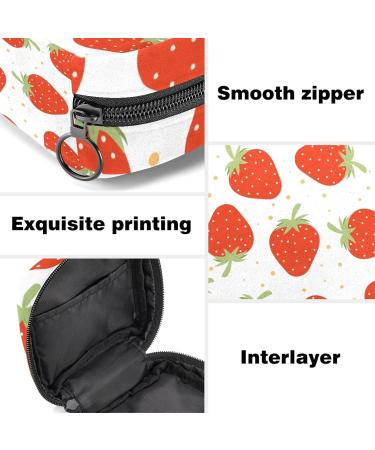 Portable Strawberry Point Napkin Storage Bag for Menstrual Cups - Zippered Organzier for Teens & Women - Buy Online on GoSupps.com