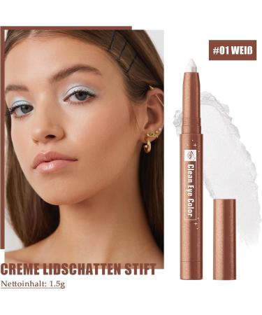 EONFAVE Eyeshadow stick white cream eyeliner waterresistant shiny eyeshadow stick durable and smudgeproof highlighter stick for eye makeup cream glitter eyeshadow stick for wrinklefree eyes smooth - Buy Online on GoSupps.com