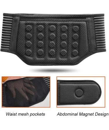 Self-Warming Tourmaline Lumbar Support Belt with 21 Magnets - Pain Relief & Comfort for Back Support - Buy Online on GoSupps.com