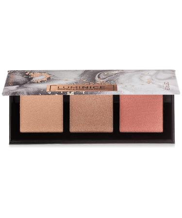 Catrice Luminice Highlight & Blush Glow Palette Rouge No. 010 Rose Vibes only multi -colored brightening radiant shining vegan microplasty particles free nanoparticles free (12.6g) 010 rose vibes only 3 pieces (1 Pack)