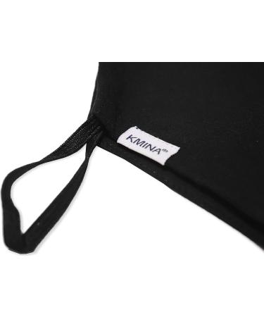 Kmina Pro Washable Face Mask (2 Pack) - Reusable Black Fabric Masks Gentle on Ears Made in Europe - Buy Online on GoSupps.com