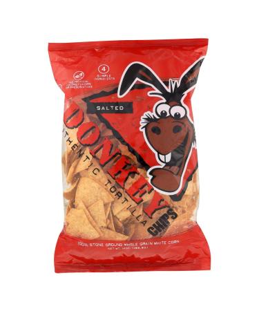 Donkey Salted Tortilla Chips, 14 Ounce (Pack of 12)