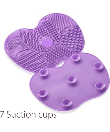 Silicone Makeup Brush Cleaning Mat (Purple) | International Shipping - Easy Clean Perfect for Makeup Lovers - Buy Online on GoSupps.com