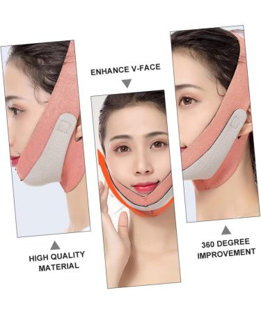 VINTORKY Thin Face Belt Face Band Face Lifting Bandage Face Beauty Belt Double Chin Reducer Orange Spandex - Buy Online on GoSupps.com