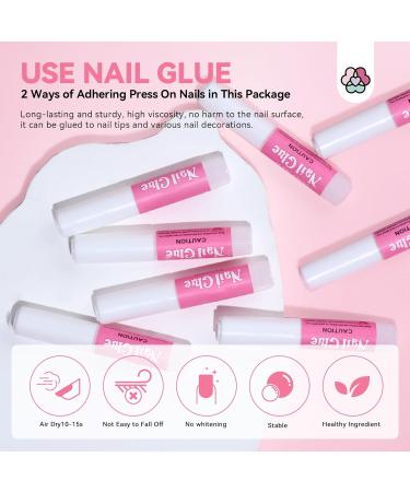 SAVILAND 20PCS Press on Nail Tool Kit - Complete Nail Prep Set with Glue Adhesive Tabs & File for Salon Quality Nail Art - Ideal for Starters & Businesses - Buy Online on GoSupps.com