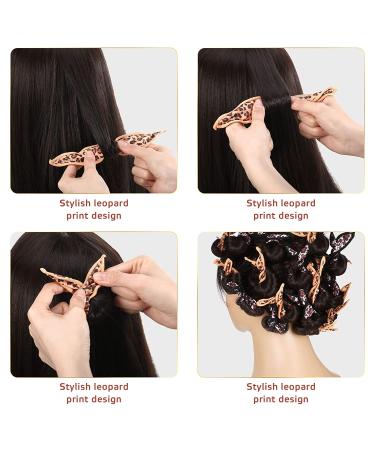 40-Piece Soft Foam Hair Rollers Set - DIY Hair Styling Tools in Black, Brown & Leopard Dot - Buy Online on GoSupps.com