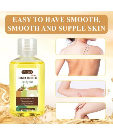 PEGO Cocoa Butter Body Oil Deep Hydrating Improving Skin Restores Skin Barrier Reducing Wrinkles Massage Oil and Moisturizing Oil for Dry Skin (2Pack) 2.03 Fl Oz (Pack of 2) - Buy Online on GoSupps.com