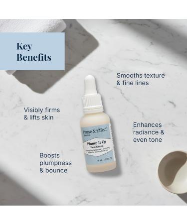 Pause & Effect Firming Face Serum for Menopausal Skin Niacinamide and Hyaluronic Acid Brightening Serum Ceramides for Hydration Tone and Fine Lines - Buy Online on GoSupps.com