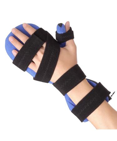 Scurnhau Resting Hand Splint Functional Stroke and Surgery Recovery Wrist and Finger Hand Brace with Finger Support for Finger Contractures Muscle Atrophy Carpal Tunnel Pain Arthritis - Left and Right S/M