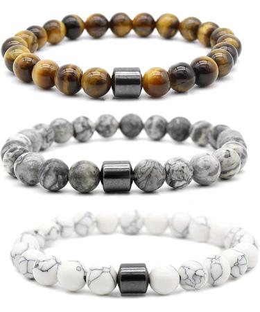 Gokame Smoking Cessation Bracelet Set | Anti-Anxiety & Positive Energy Bracelets for Men & Women | 8mm 3PCs Spiritual Quitting Companion - Buy Online on GoSupps.com