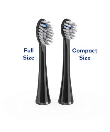 Waterpik Sonic-Fusion Replacement Brush Heads - Genuine Full Size Replacement Brushes with Covers (Pack of 2) - Black | International Shipping Available - Buy Online on GoSupps.com