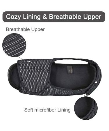 Women's Extra Wide Diabetic Sandals | Adjustable Velcro Closure | Arthritis & Edema Comfort | Indoor & Outdoor Slippers for Swollen Feet - Size 41, Black - Buy Online on GoSupps.com
