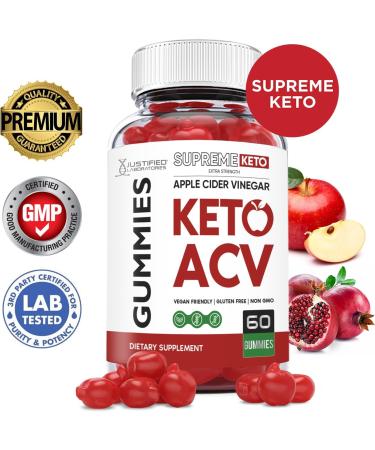 Justified Laboratories Supreme Keto ACV Gummies 1000MG with Pomegranate Juice, Beet Root & B12 - 60 Gummys - Buy Online on GoSupps.com