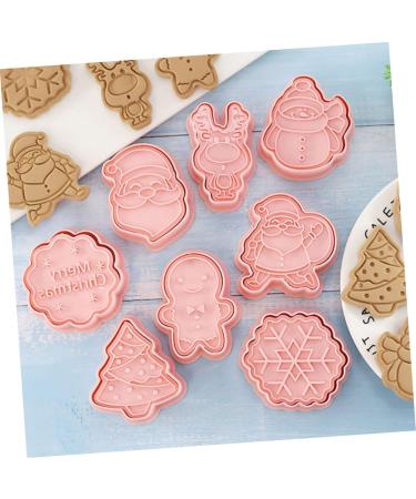 ABOOFAN 8pcs Christmas Cartoon Pie Chocolate Fudge Christmas Cookie Stamper Lovely Cookie Mold 3D Candy Tool - Buy Online on GoSupps.com