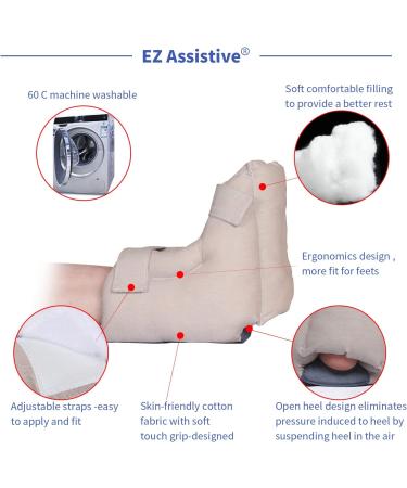 Heel Protectors for Bed Pressure Sores - Cushioned Foot Boot for Ulcer Pain Relief & Comfort for Bedridden Patients - Buy Online on GoSupps.com