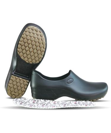 Waterproof Non Slip Nursing Shoes for Women - Ideal for Chefs, Nurses, and Kitchen Work - Black Clogs for Ultimate Comfort and Safety - Buy Online on GoSupps.com