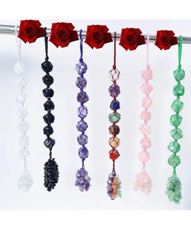Clear Quartz Crystal Hanging Healing Stones - XIANNVXI Gemstone Decor for Car Rearview Mirror or Wall - Reiki Crystal Gift - Buy Online on GoSupps.com