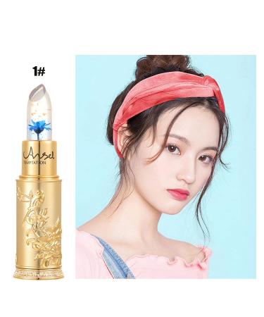 Miaritick Crystal Flower Lip Balm - Color Changing Jelly Flower Lipstick - Long Lasting Nutritious Blue Lip Balm - Perfect Mother's Day Gift - Buy Online on GoSupps.com