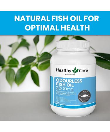 Healthy Care Odourless Fish Oil 2000mg 400 Soft Capsules - Buy Online on GoSupps.com