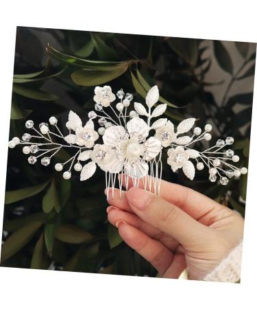 FRCOLOR Flower Comb Crystal Bridal Rhinestone Decor Bridal Hair Accessory Wedding Hair Comb Headpiece for Bride White Decor Hair Jewelry Rhinestone Accessories Bridesmaid Elegant - Buy Online on GoSupps.com