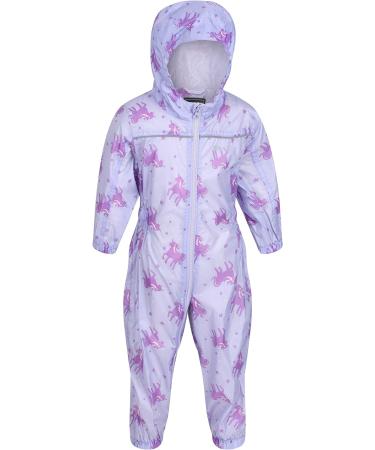 Regatta Kids Puddle Iv All-in-One Suit 24-36 Lilac Bloom Unicorn - Unisex Waterproof Rain Suit - Buy Online on GoSupps.com