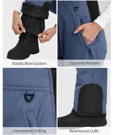 Ohuhu Women's Snow Bibs | Insulated Ski Overalls for Snowboarding | X-Large/30 Inseam Navy - Buy Online on GoSupps.com