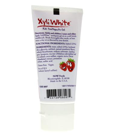 Now Solutions XyliWhite Kids Toothpaste Gel - Strawberry Splash 3 oz (Pack of 5) | Natural Dental Care - Buy Online on GoSupps.com