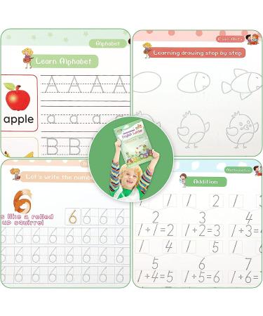 Magical Handwriting Workbooks Practice Copybook  Magic Calligraphy That Can Be Reused Handwriting Copybook Tracing Book (A4+Enlarged 4books+Pens) - Buy Online on GoSupps.com