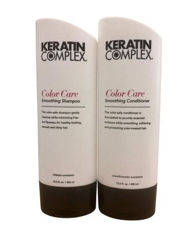 Keratin Complex Color Care Smoothing Shampoo & Conditioner Duo Set with Sleek Comb, Frizz-Fighting, No Added Sodium Chloride,13.5 Oz 13.5 Ounce - ORIGINAL DUO KIT