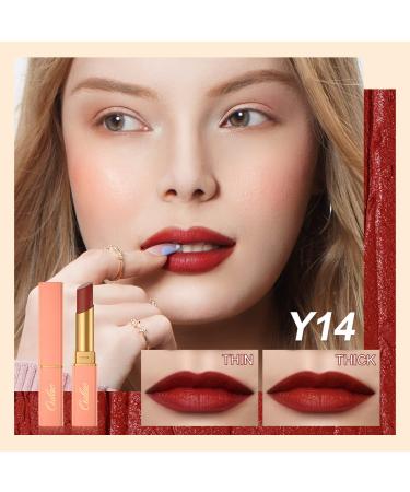 Oulac Dark Red Creamy Matte Lipstick - Soft Satin Finish | Moisturizing Formula | Highly Pigmented with Rose Oil | Vegan & Cruelty-Free | 3.6g - Once Bitten - Buy Online on GoSupps.com